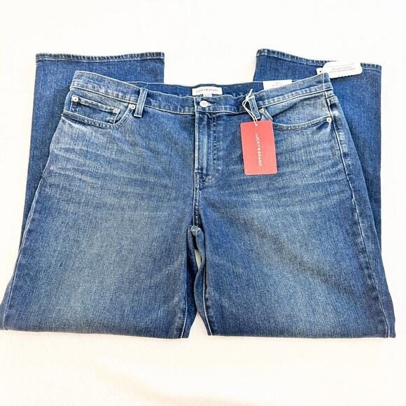 Lucky Brand Sweet Mid Rise Boot Cut Tab Pocket Denim Jeans Size 18 / 34A - Picture 3 of 8